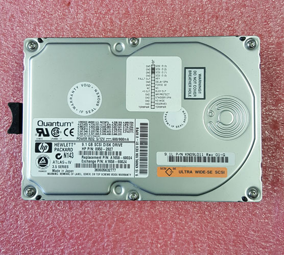 A4570A 9.1GB Ultra Wide Single-Ended SCSI hard disk drive - 7,200 RPM, 3.5-inch form factor, 1.6-inch high